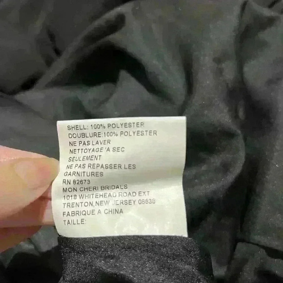 NWT Tony Bowls Dress B&W Iridescent Beaded Sequin Formal Pageant Prom Event 12 - Picture 15 of 16